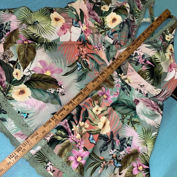 TORRID one piece swimwear swim dress skater safari print lace trim NEW size 4X - Picture 12 of 13